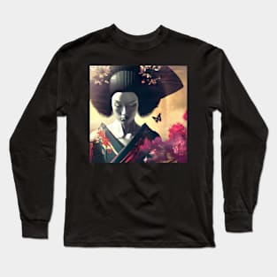 Beautiful geisha painting Long Sleeve T-Shirt